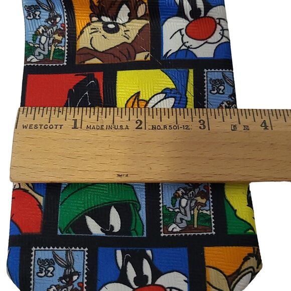Vintage Set of 2 Looney Tunes Men's Neckties 1993 Bugs Bunny Daffy Duck, Taz - Picture 7 of 14